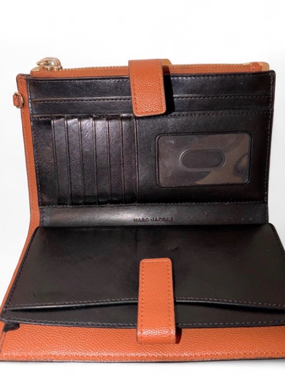 Marc Jacobs Cognac Pebbled Leather Empire City Wallet - Picture 2 of 2